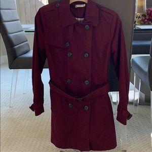 Burgandy Italian Trench Coat